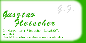 gusztav fleischer business card